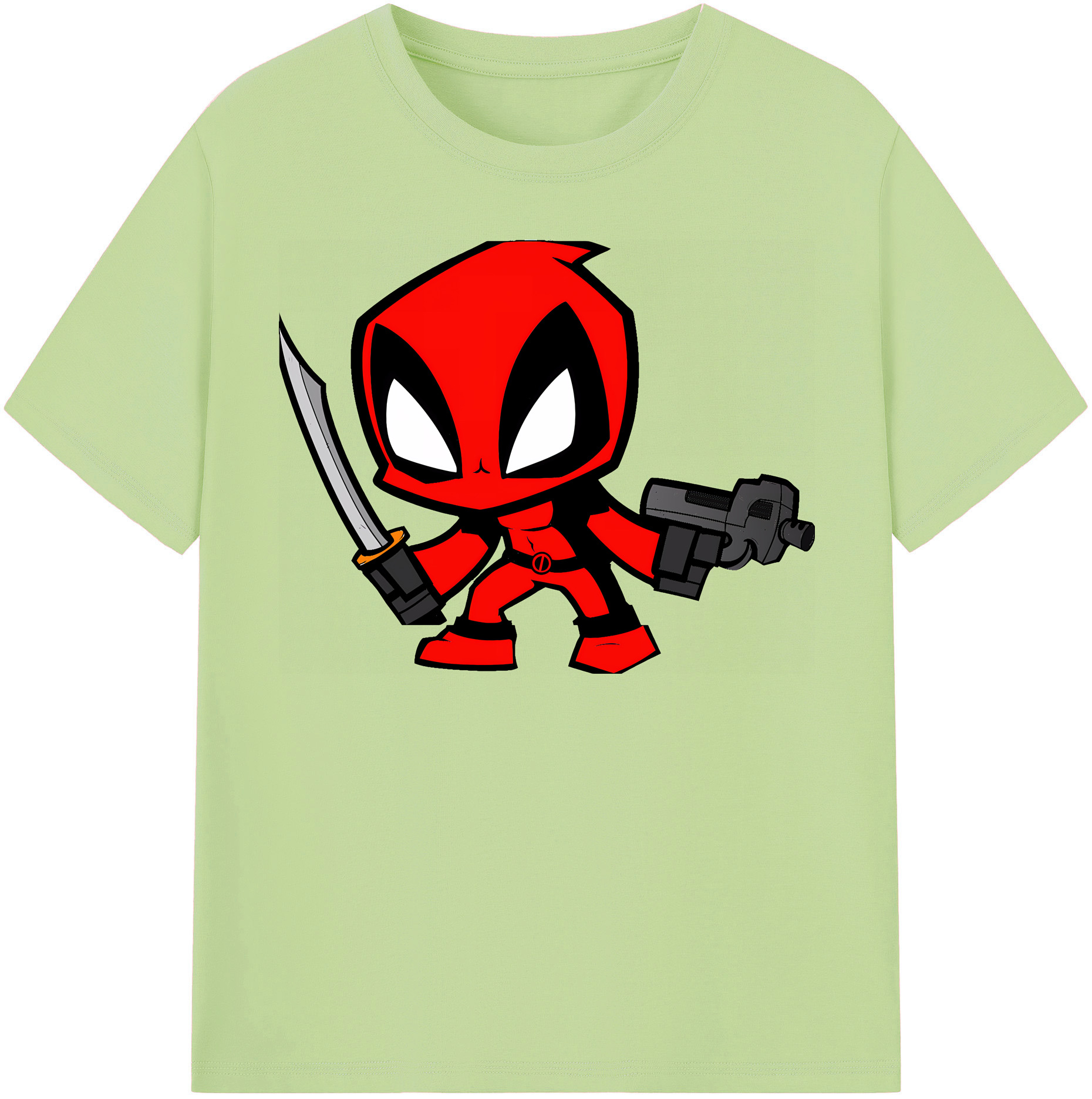（画像用） Deadpool デッドプール 綿100％半袖Tシャツ（フロントプリント）